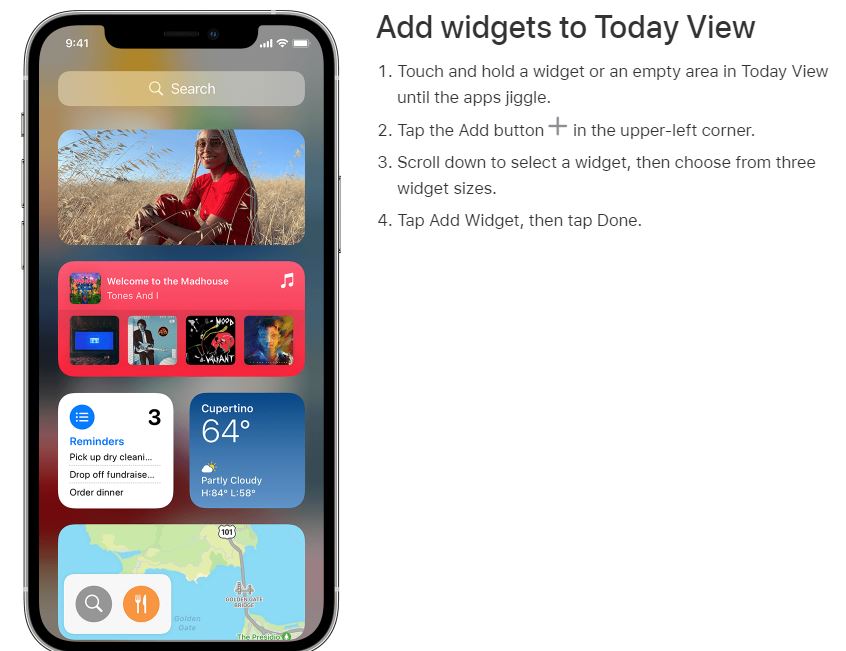 today view widgets