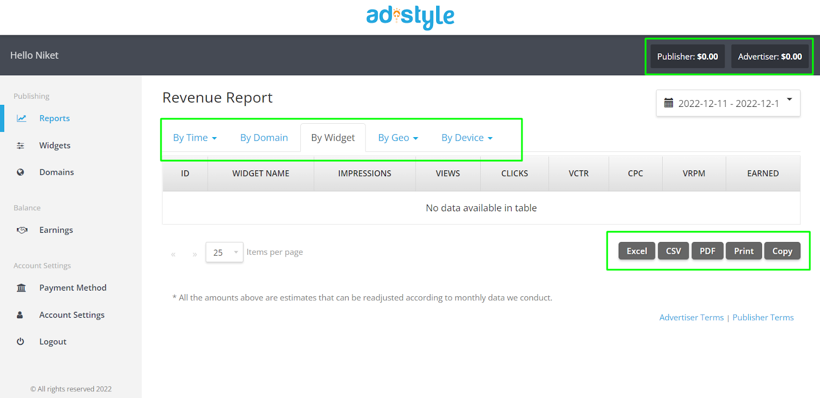Adstyle signup step 2 