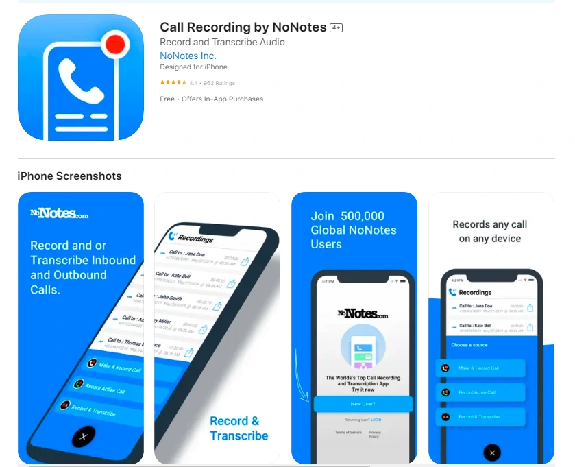 NoNotes Call Recording