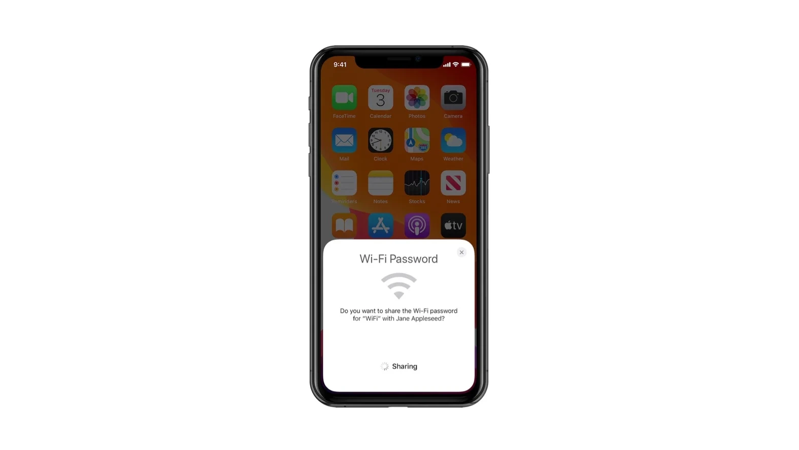  phone will share access to the Wi-Fi network