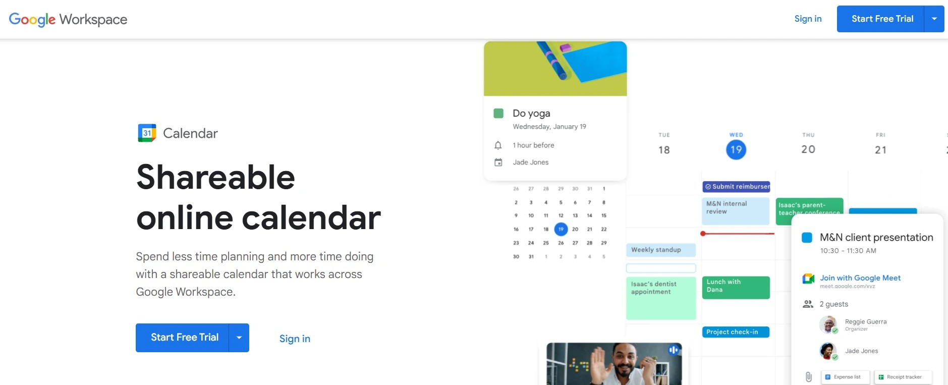 Google Calendar is a free and versatile calendar app