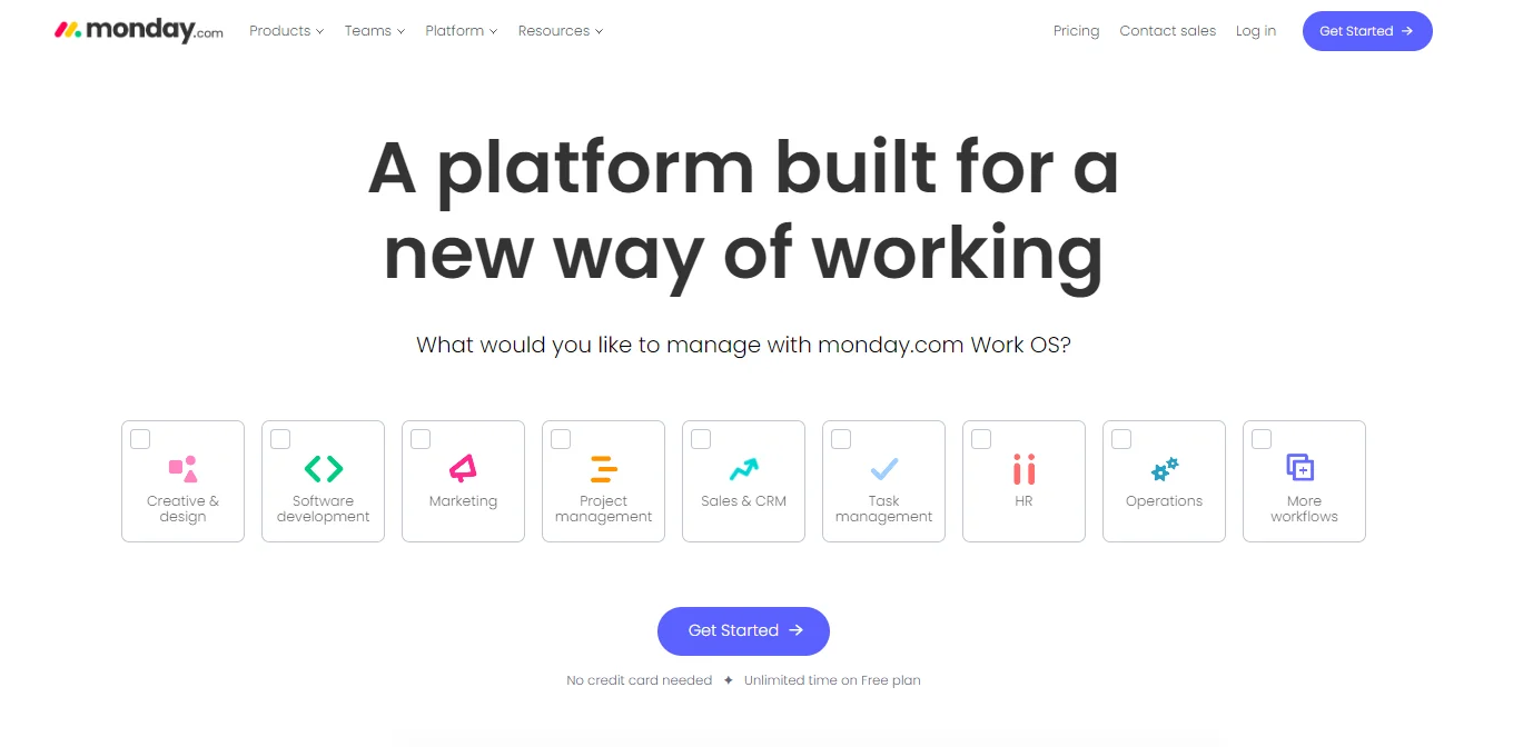 Monday.com Homepage Overview