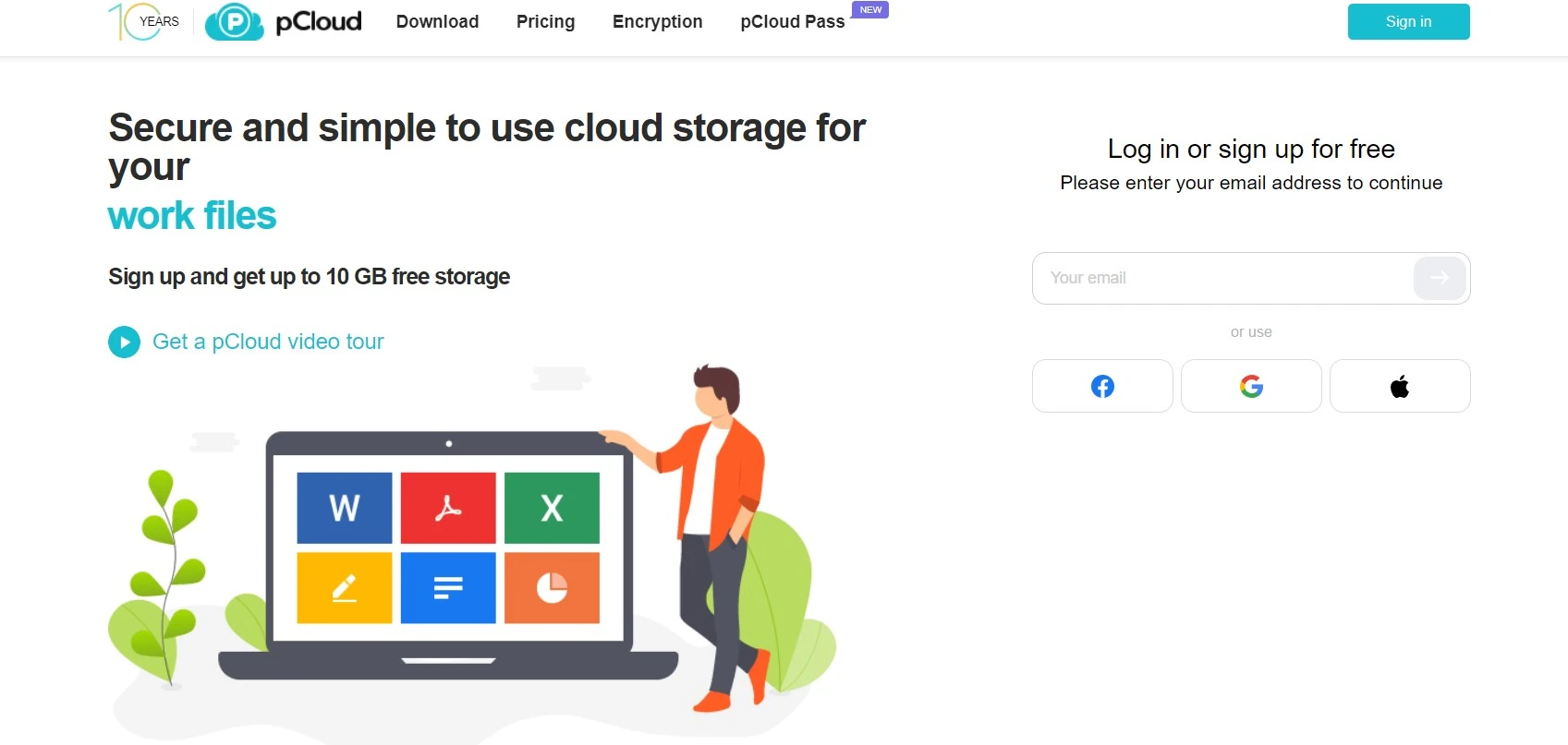 pCloud secure ans simple to use cloud storage