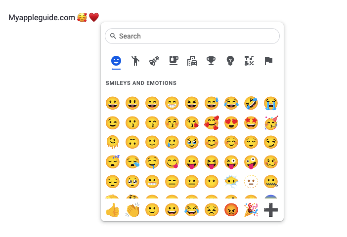 Mac Common Emoji