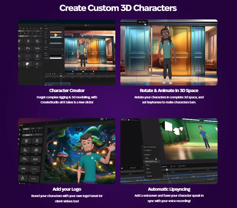 3D Character Videos of create studio
